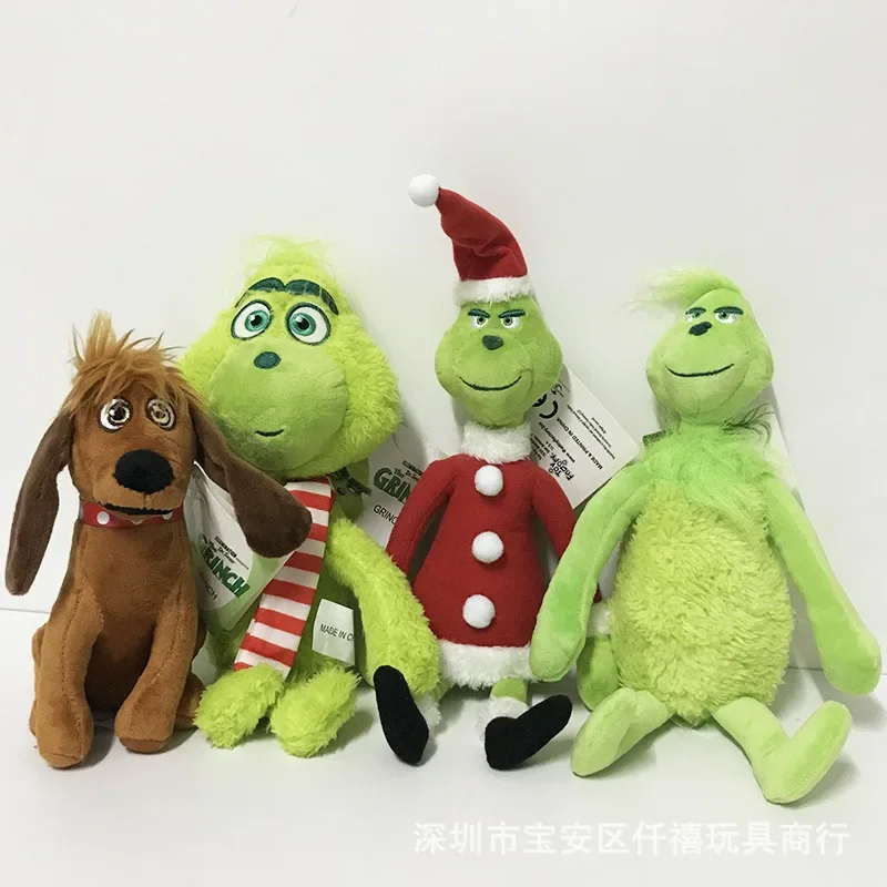 Juguete de peluche Grinch de Navidad para niños, monstruo de pelo verde, muñeca de regalo de dibujos animados de Navidad, nuevo