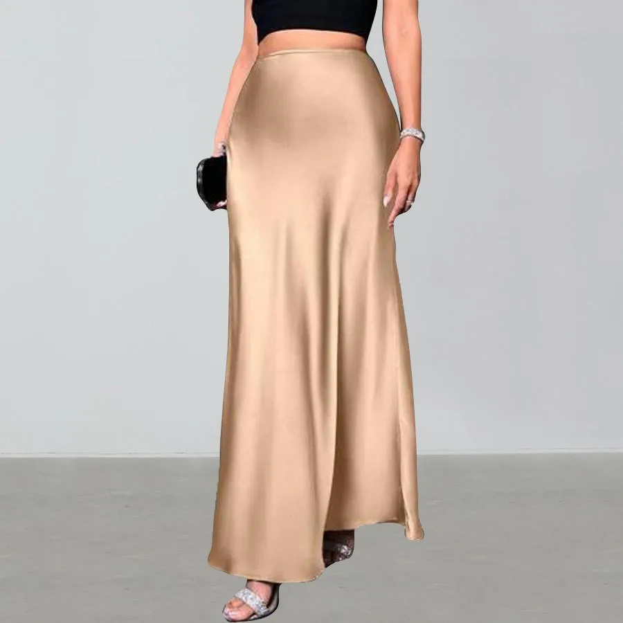Women Elegant Color Block Solid Color Skirt for Women Female Clothing Woman Clothes Women's Fashion Bottom Wear for Woman