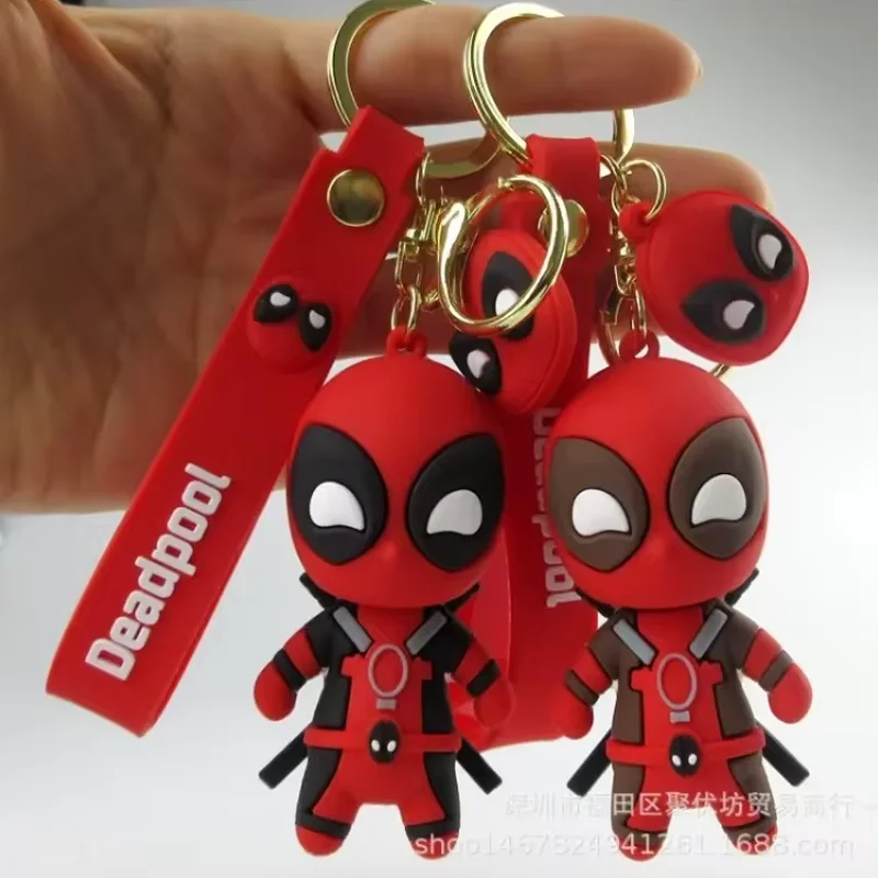 Deadpool & Wolverine Keyring Marvels Doll Pendant Keychain Cartoon Keys Accessories Ornaments Key Chain Bag Pendant Kids Gift