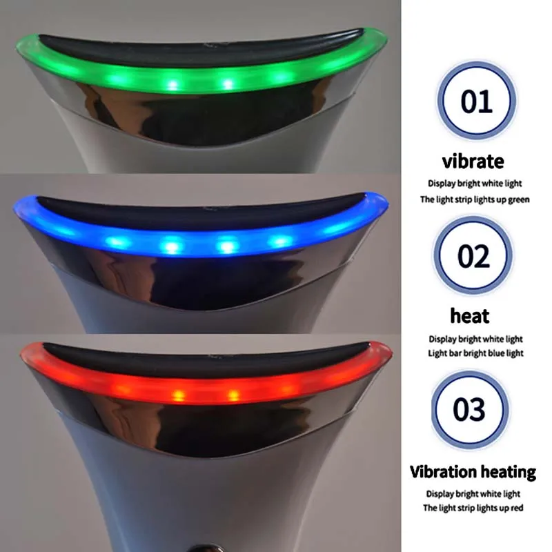 الكهربائية الخامس الوجه الرقبة رفع مدلك الوجه النحت آلة إزالة الذقن المزدوجة مع العلاج بالضوء والاهتزاز التدفئة #3