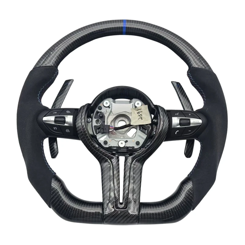 

For BMW Glossy Carbon Fiber M Series Sport Steering Wheel Upgrade Fit M3 M5 F01 F05 F10 F30 F15 F16 F20 F21 F25 F26 F31 F32 F33