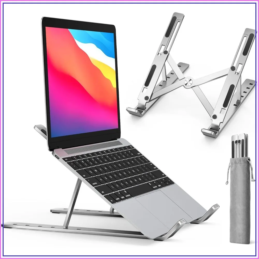 Adjustable Laptop Stand, Ergonomic Aluminum Holder for 10-15.6