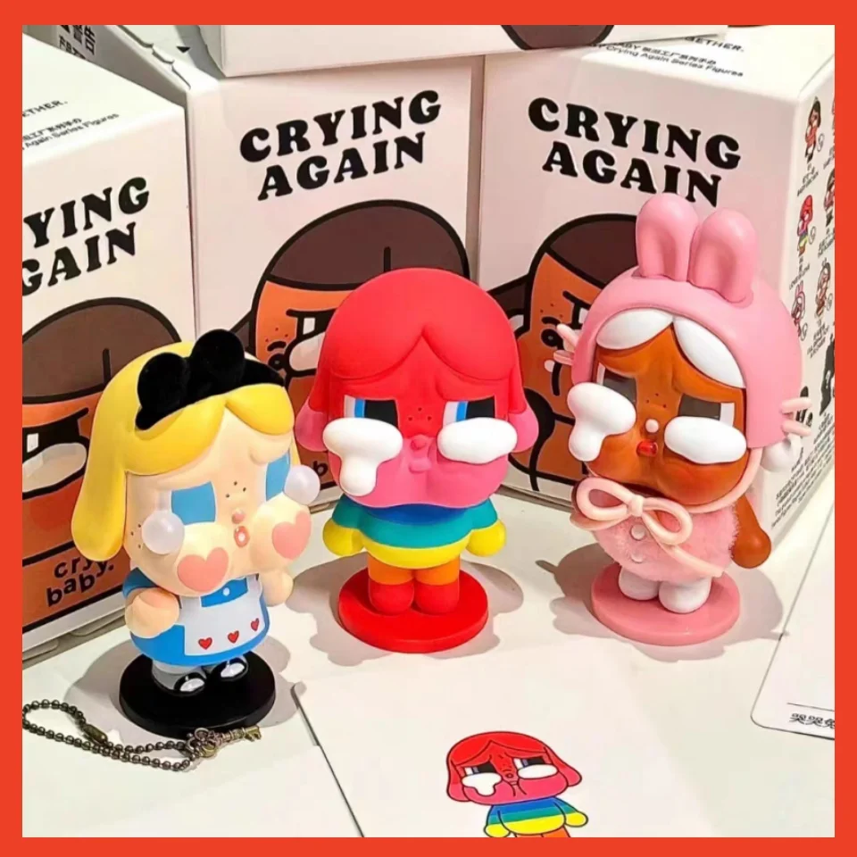 Genuine Crybaby Crying Again Series Pvc Model Mystery Box Cute Crybaby Blind Box Doll Desktop Collection Toy Halloween Kids Gift