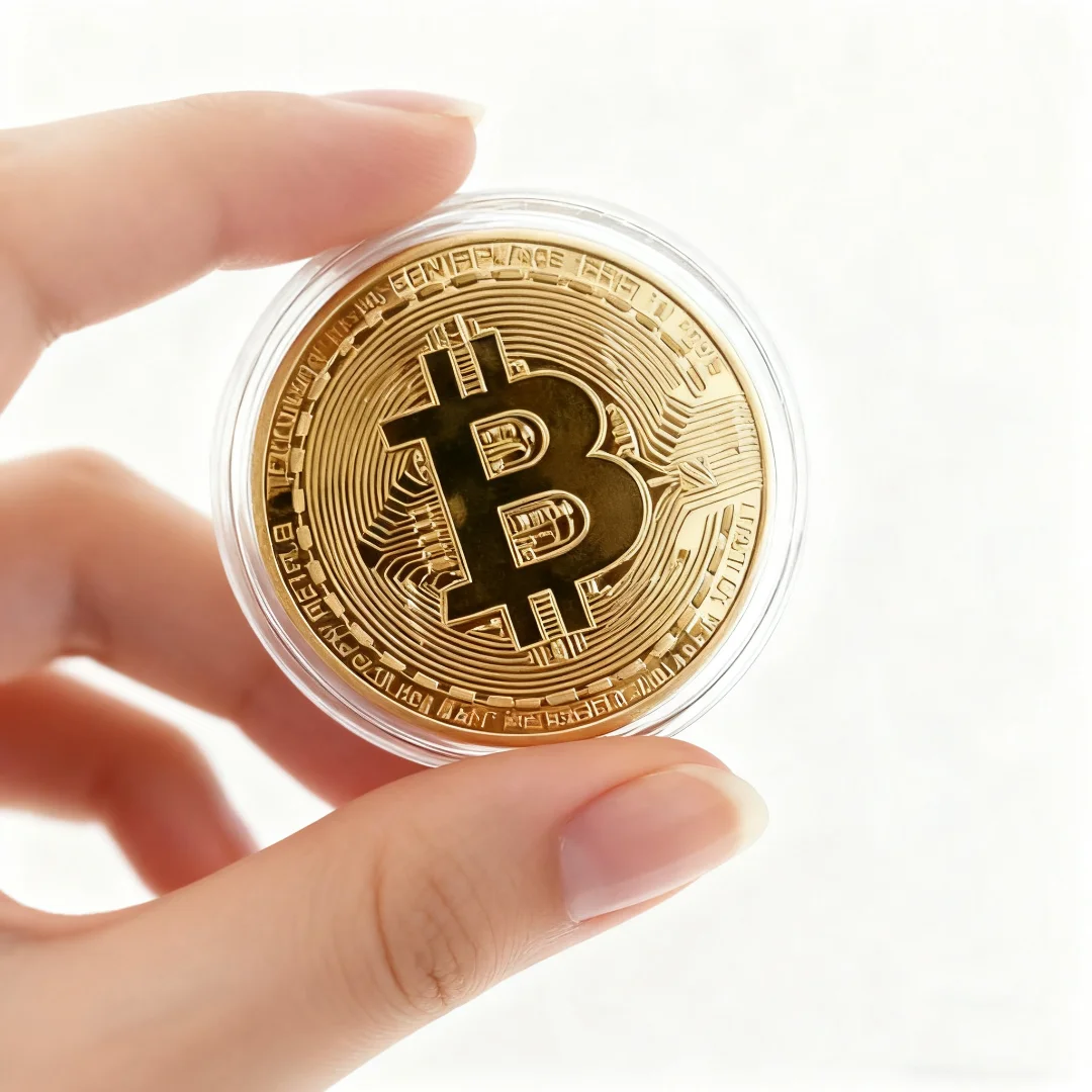 Bitcoin Commemorative Coins - Creative Design Collectible Decorative Coin Ideal Gift for Crypto Enthusiasts And Bitcoin Fans