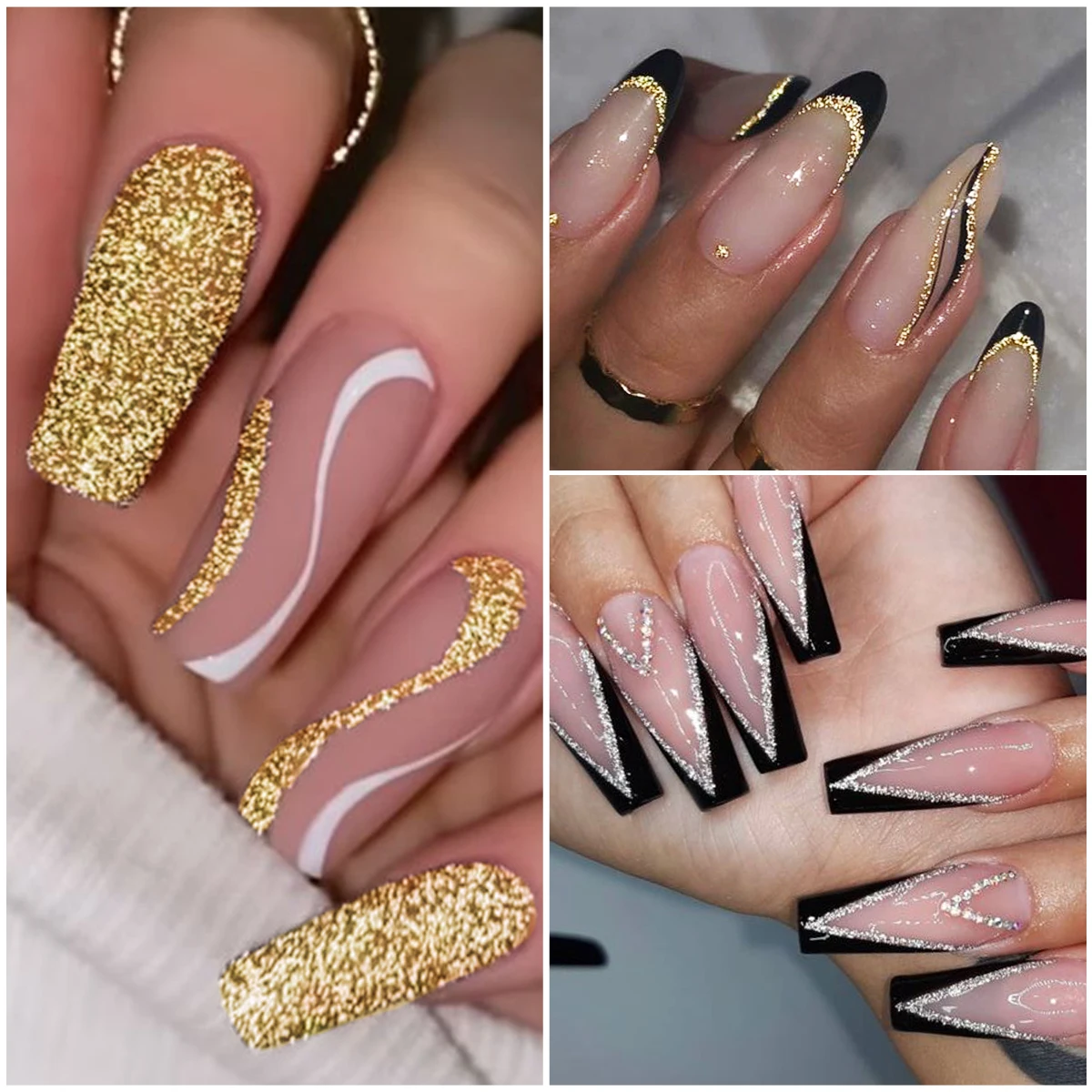 Vernis à ongles Gel réfléchissant or argent, 10ml, ligne de traction, Graffiti, peinture à rayures, ongles français, fournitures pour ongles à faire soi-même