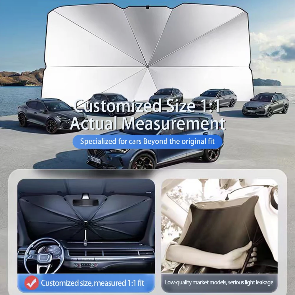 For VW Volkswagen Golf 8  Golf 7 MK7 MK8 ID3 ID4 Cupra Tiguan MK2 Car Windshield Sunshades Front Shading Umbrella