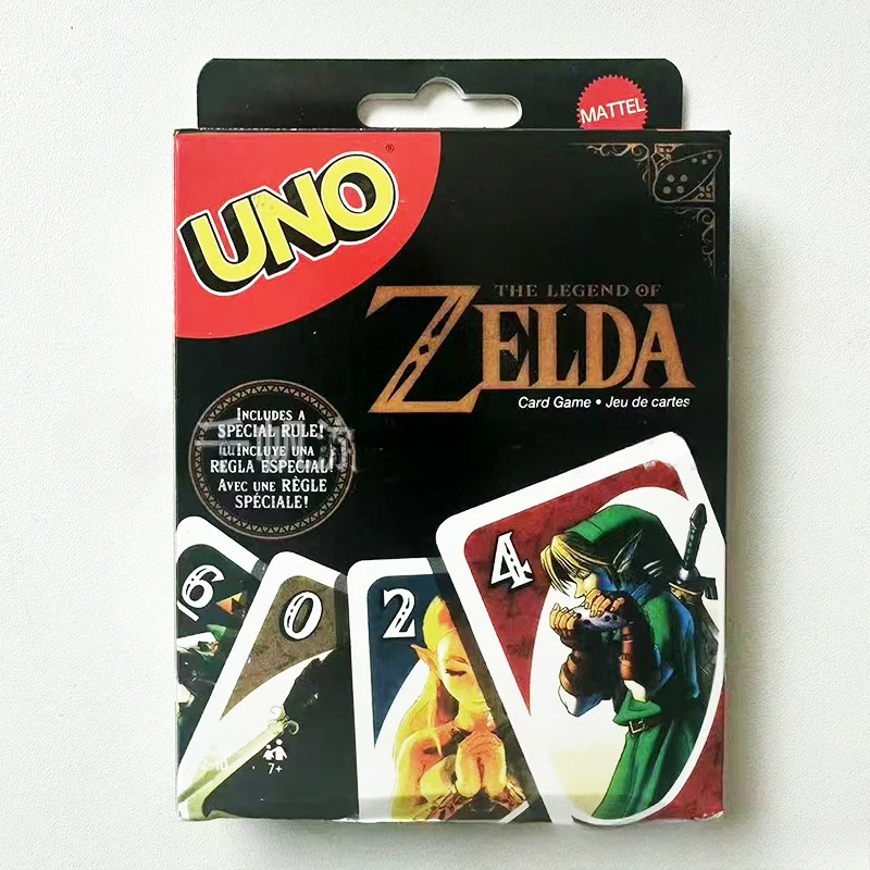 Mattel Games UNO The Legend of Zelda Card Game for Family Night with Graphics from The Legend of Zelda & Special Rule