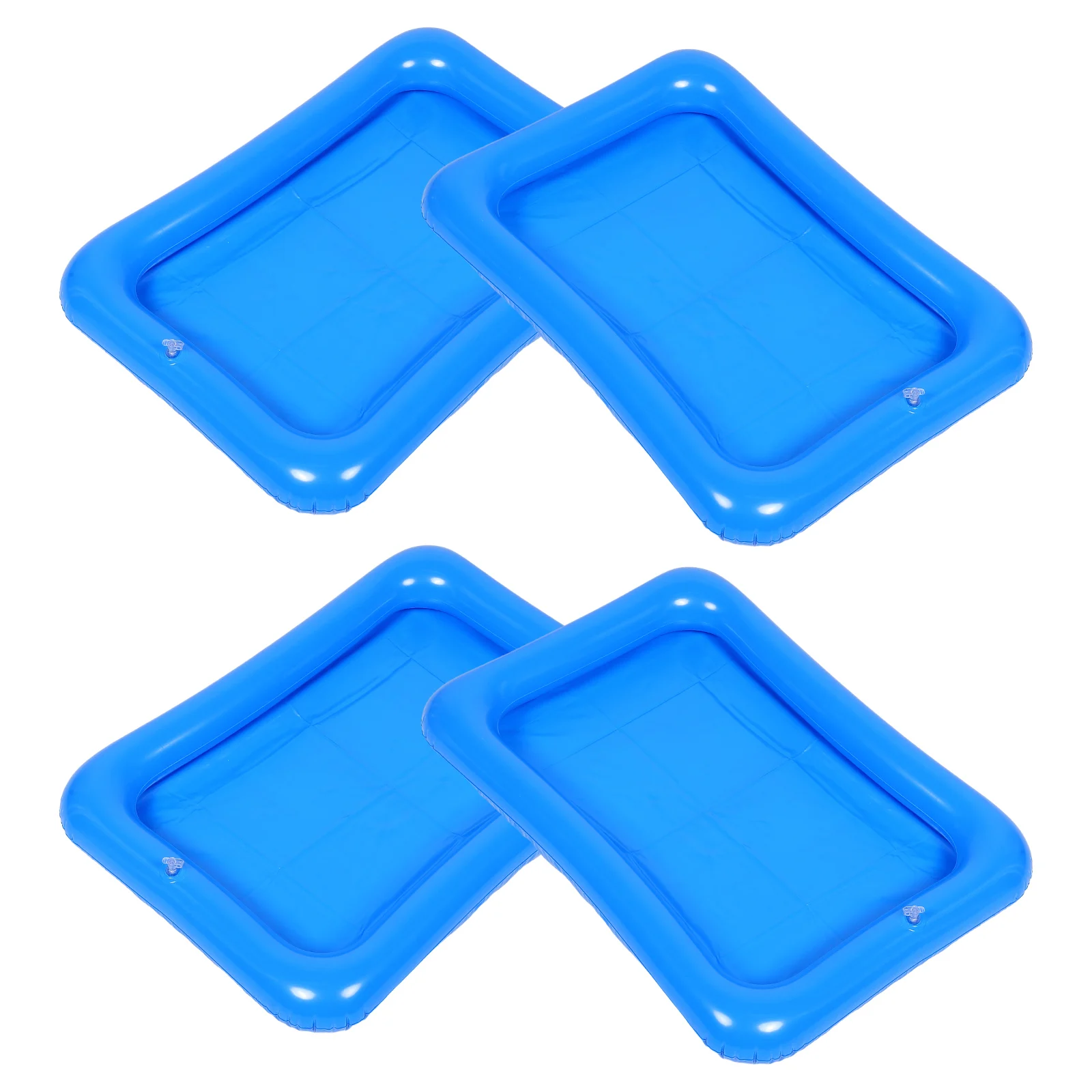 

4 Pcs Inflatable Fishing Pool Toys Kids Summer Floating Sand Tray Mini Pool Ocean Ball Swim Capacity Group Play Portable Design