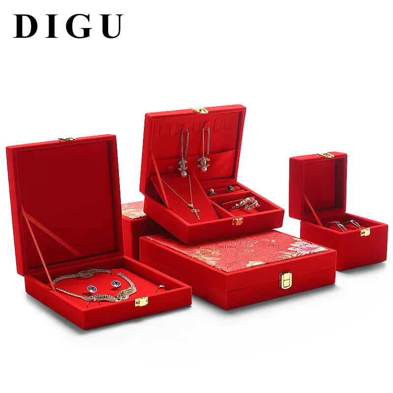 Hardware Dowry Jewelry Box Wedding Wedding Gift Box Ring Necklace Bracelet Jewelry Set Box