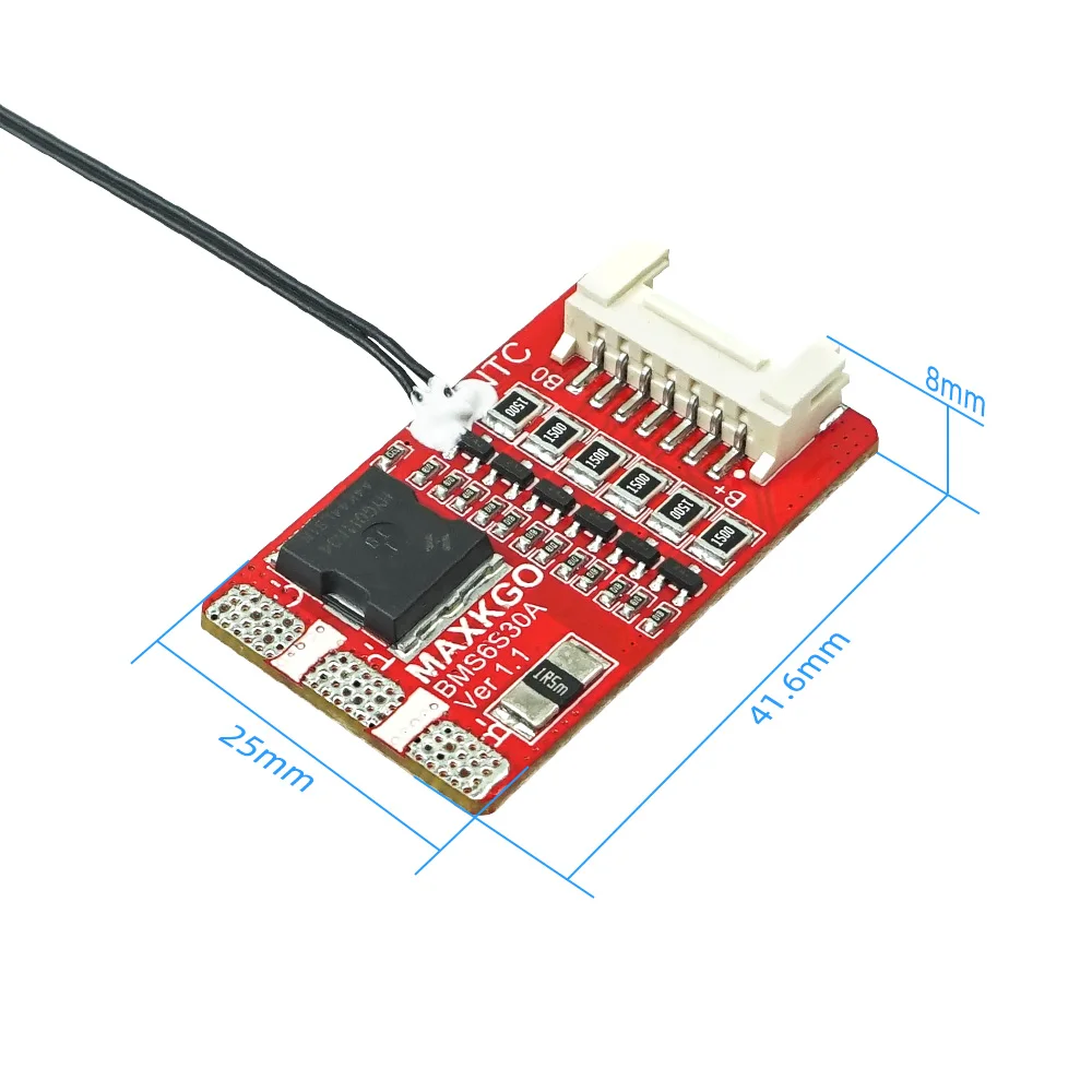 Maxkgo 6S 24V 30A BMS Battery Protection Board For LiFePO4 LiMn2O4 Li-polymer Battery