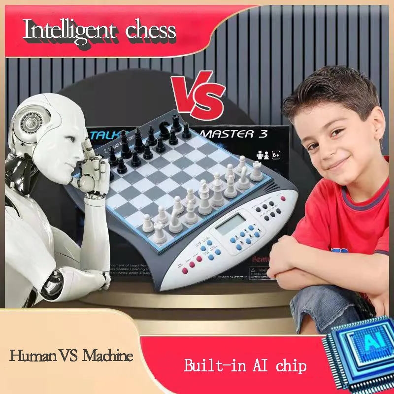 

Intelligent Chessboard Children Adult Man-machine Two-player Battle Built-in High-end AI Chip Automatic Chess Pieces