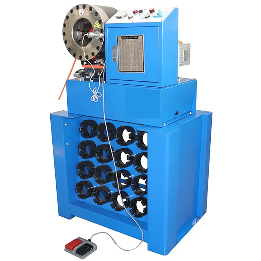 Piegatrice automatica per tubi in gomma 3KW Macchina per pressatura per tubi idraulici MJ52T