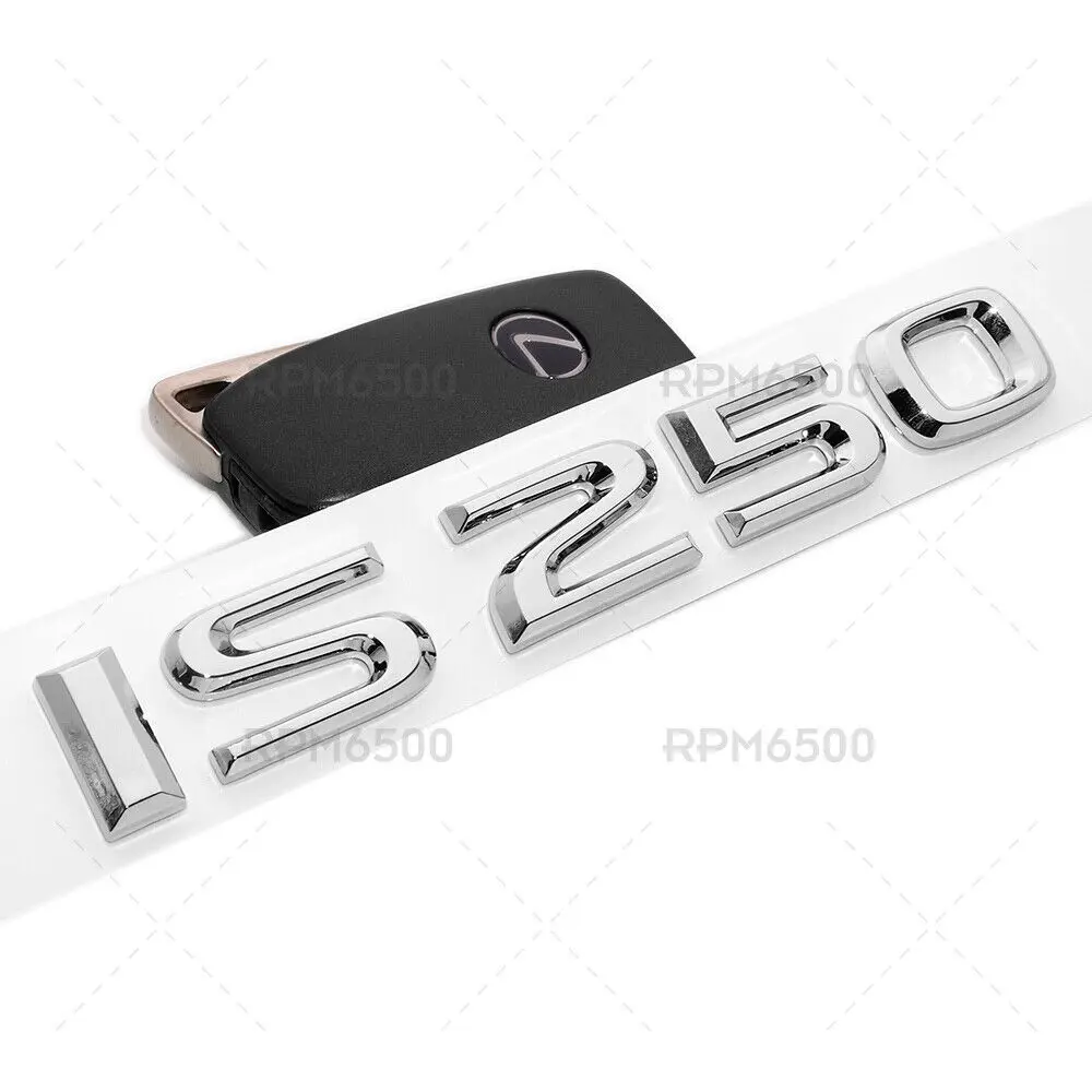 غطاء صندوق السيارة لكزس OEM كروم IS 250 حرف شعار شارة شعار السيارة استبدال F-Sport