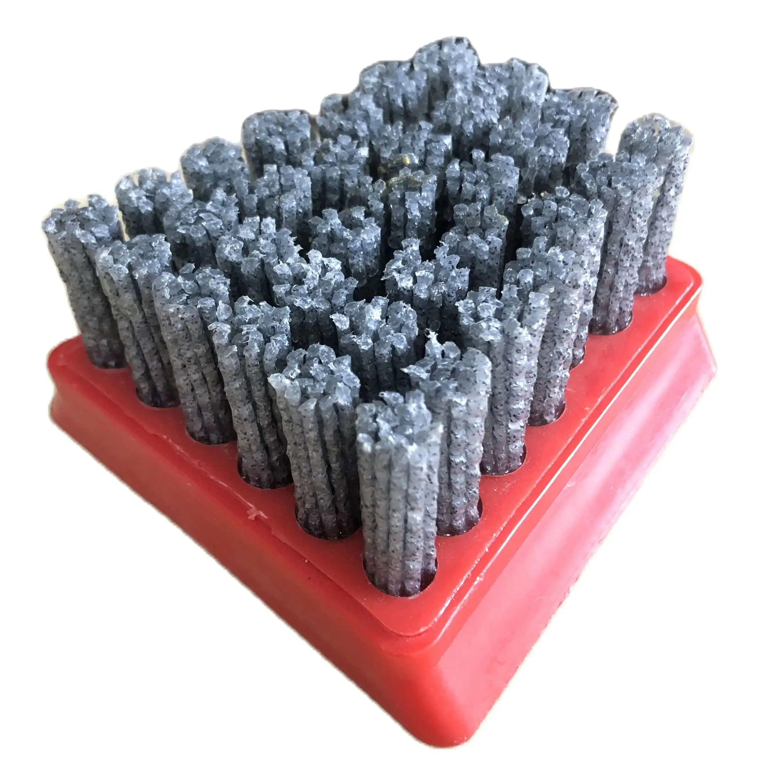 Frankfurt 34-Hole Strong Silicon Carbide Diamond Abrasive Antique Brush With Red Base For Polishing Stone Granite Marble Quartz