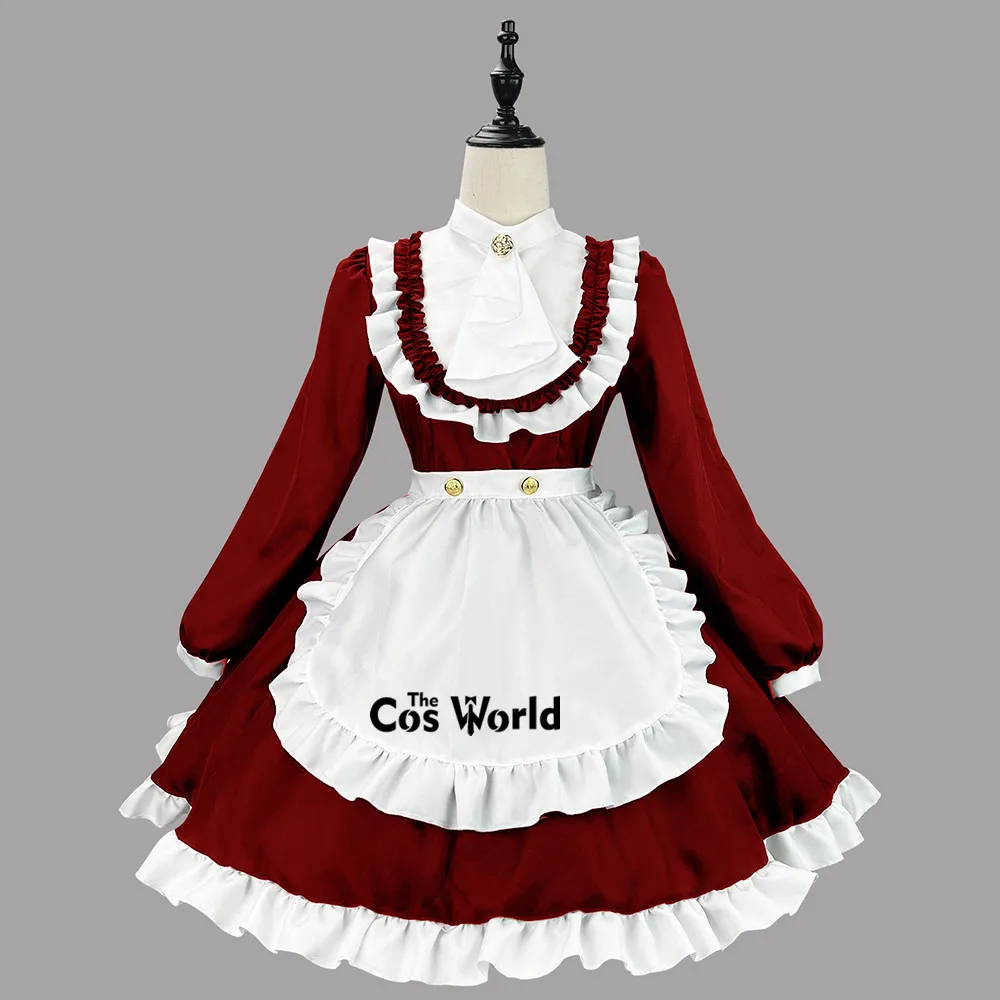 S-5XL Japonais À Manches sulfMaid Maid Restaurant Tablier Robe Uniforme Tenues Anime Cosplay Costume