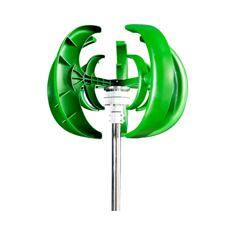 

Lantern type wind turbine 100w-400w small wind-solar hybrid vertical axis generator
