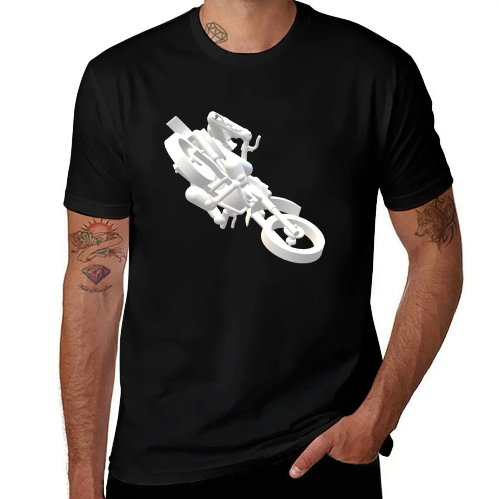 motor cross rider stick man T-Shirt Holiday Vacation Tee Shirt T-Shirt