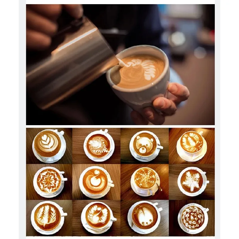 Frother de leite inoxidável, Creamer de malha dupla, Espuma para batedor de ovos, Ferramenta de cozinha, 400ml, 800ml