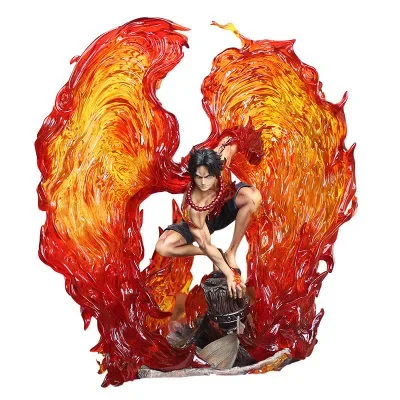 Anime OP Ace Portgas D Ace fy Sabo Fire Fist PVC Action Figure Model Toy Collectible Figurine Doll Kids Gift 28cm