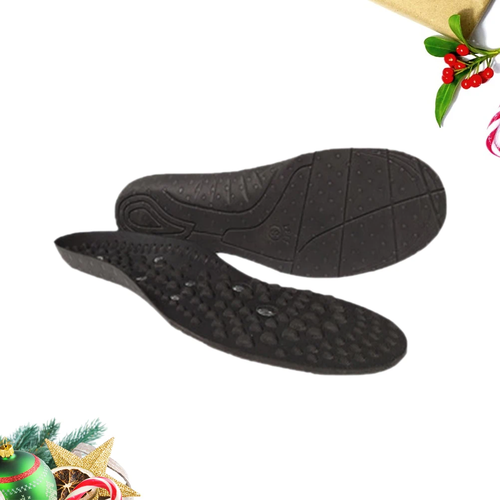 

1 Pair Magnetic Therapy Arch Support Foot Care Insoles Flexible Magnet Massage Insoles For Men Women Cuttable Fit S 36-41 Black