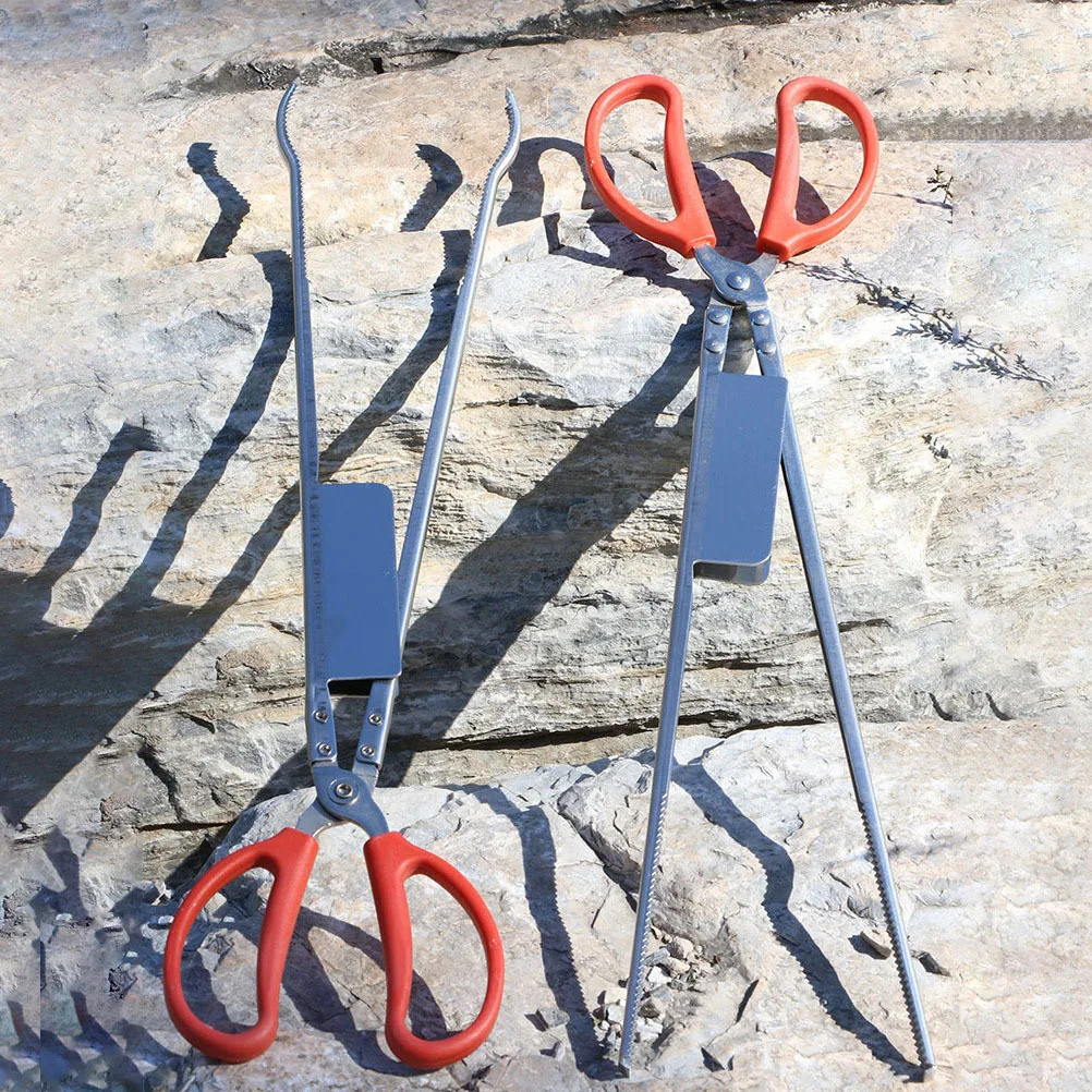 

2Pcs Anti-Slip Stainless Steel Crab Tong Multi-Function Eel Clamp Home Outdoor Seafood Bbq Tool Stainless Steel Eel Tong