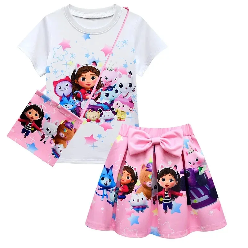Premium Outfit Summer Clothes Gabbys Dollhouse T shirt Skirt Sets Gabby Cats Carnival Halloween Cosplay Costume Birthday view 3