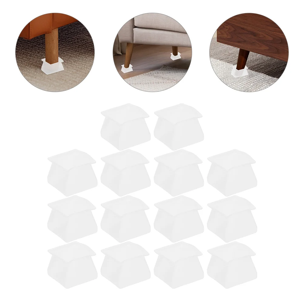 

14 Pcs Silicone Table Chair Leg Covers Anti Floor Protectors for Hardwood Tile Laminate Furniture Pads Gliding Quietly