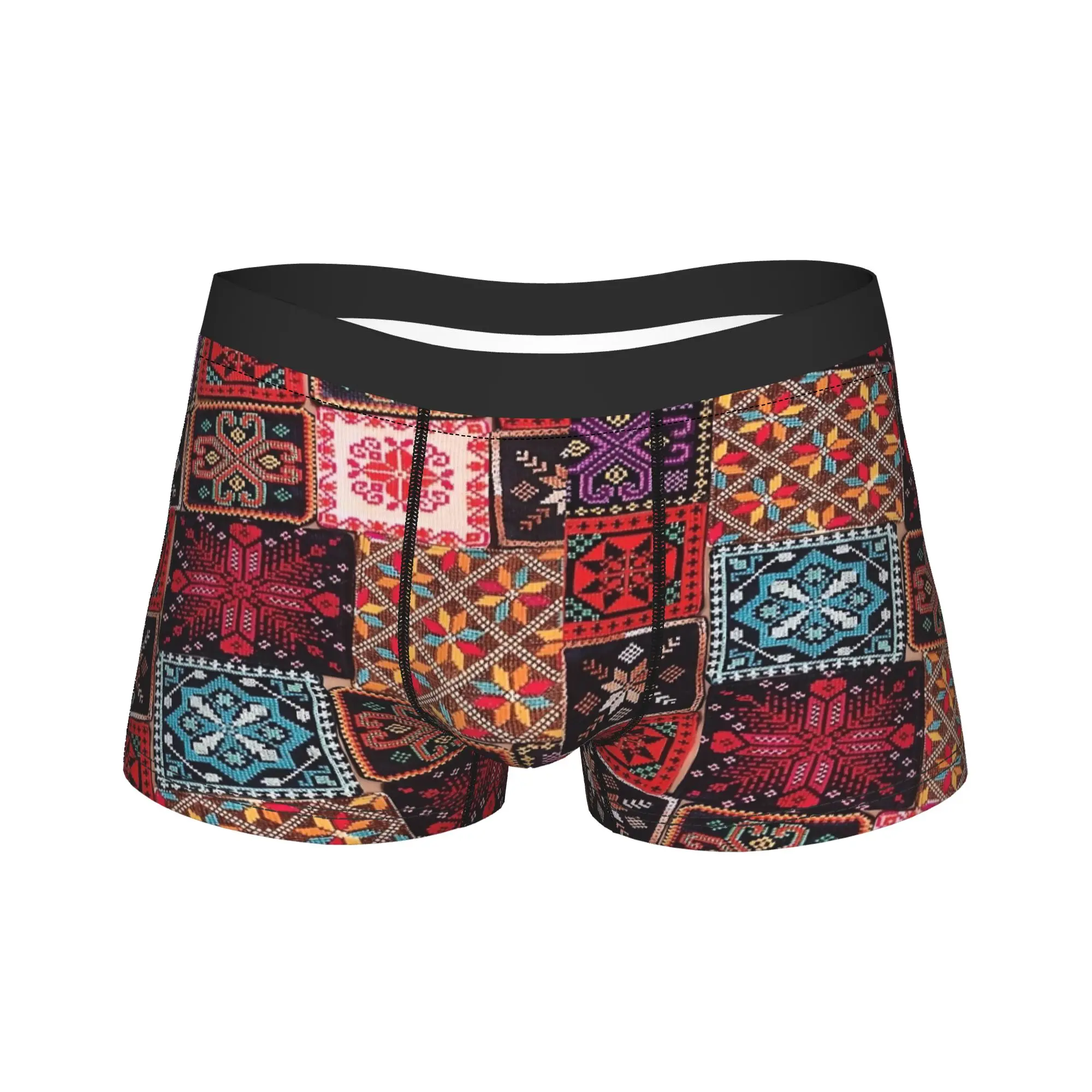 

Palestine Embroidery Design Palestinian Traditiona Tatreez Boxer Shorts 3D Pouch Underwear Trenky Boxer Brief Male Underpants