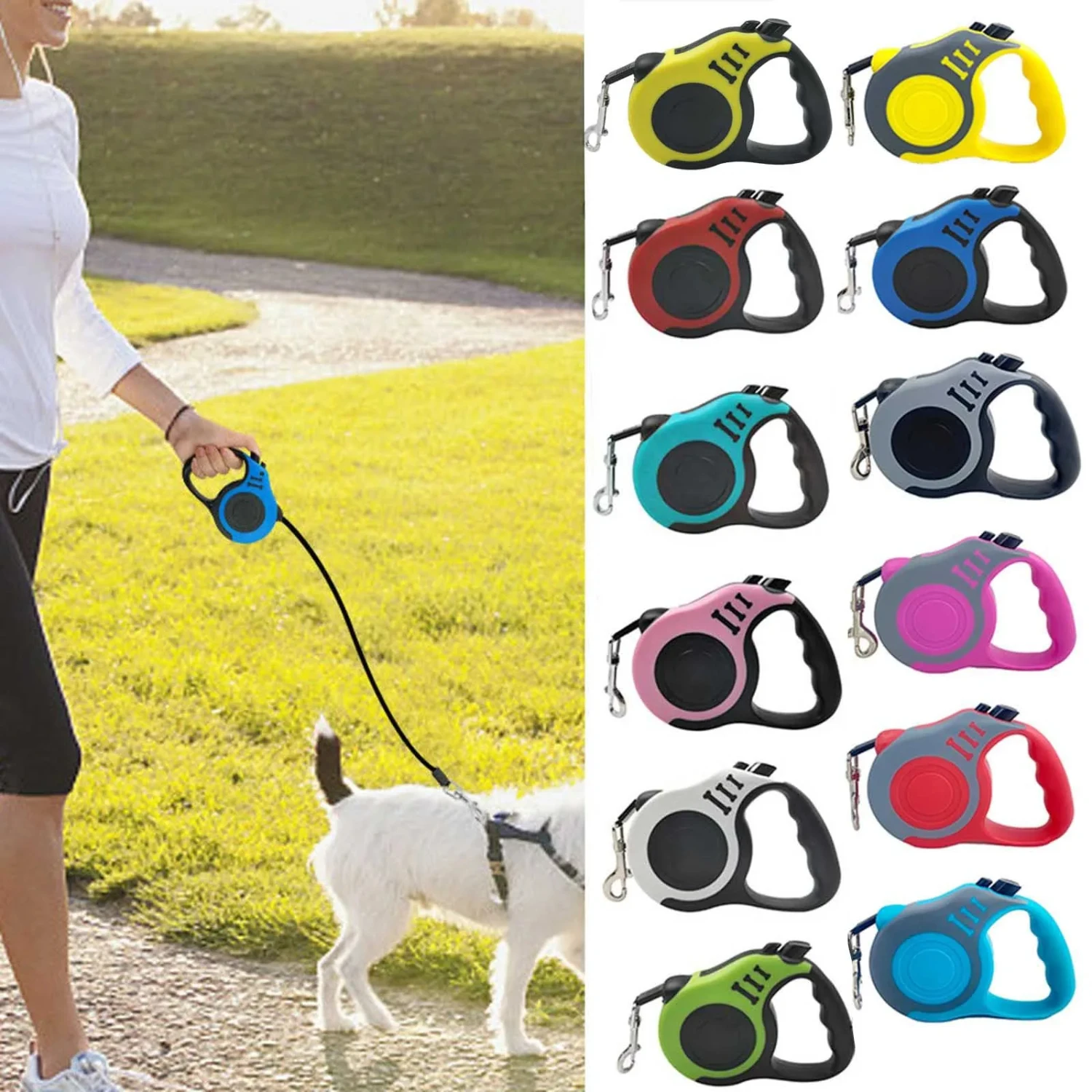 5M  Retractable Dog Leash Pet Leash Automatic Retractable Dog Training Leash