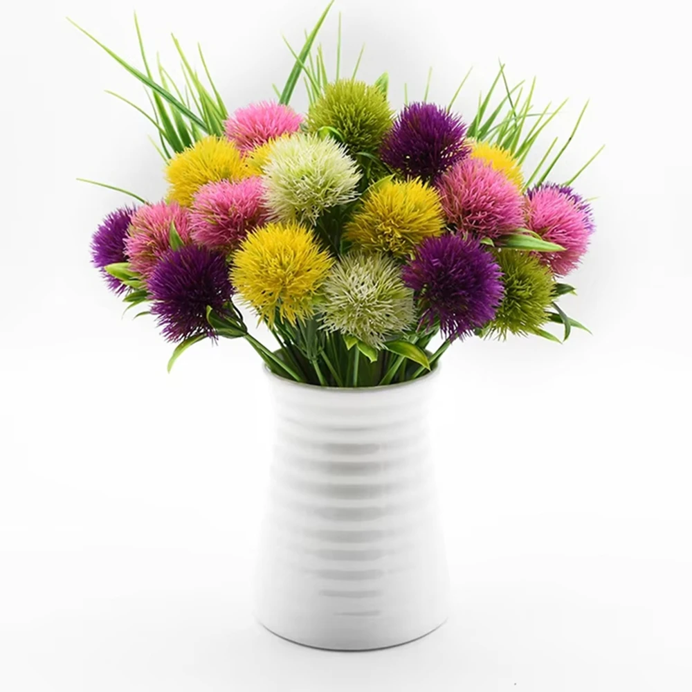 

5/10pcs Artificial Flowers Plants Plastic Dandelion Vase Home Room Table Decoration Accessories Wedding Yard Garden Household