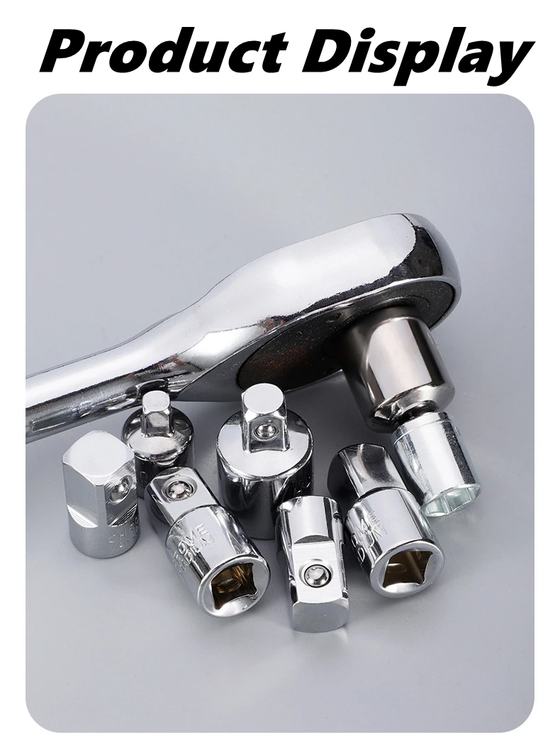 1/4" 3/8" 1/2" Ratschenschlüssel-Adapter, Ratsche/Stecknussverlängerung/Umrüstsatz aus Chrom-Vanadium-Stahl für die Wartung von Automobilen – Detail 9