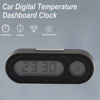 Mini Electronic Car Clock Time Watch Auto Dashboard Display Digital Backlight Thermometer Car Accessories Luminous LCD Cloc Z2P9