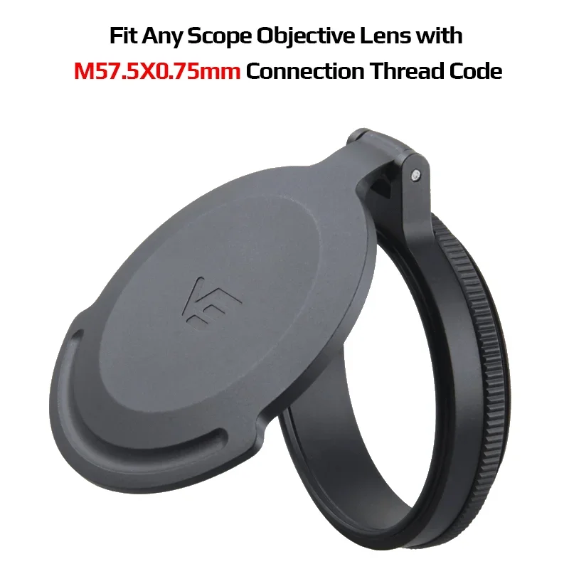 Vector Optics Continental Rifle Scope Objective Metal Flip-Up Cap Full Open and Flip-Down Objective Lens Aluminum Alloy 6061-T6