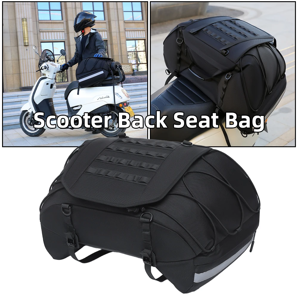 

Waterproof Scooter Back Seat Bag Universal Motorcycle Tail Bag Motorbike Travel Cycling Luggage Bag Riding Pack