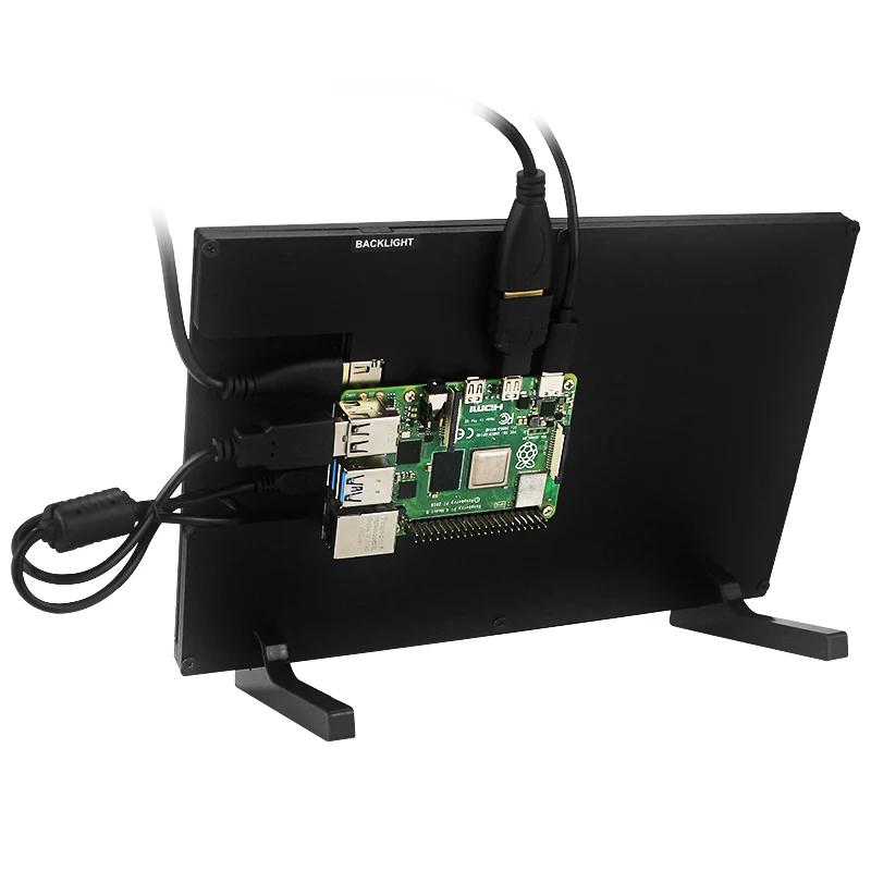 Imagem -06 - Polegada Raspberry pi 4b Tela de Toque Ips Capacitivo Lcd 1280x800 Display com Suporte Acrílico Monitor para Nvidia Jetson Nano 10.1