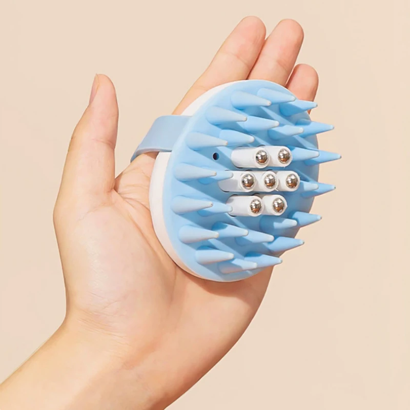 

Scalp Massage Shampoo Brush, Scalp Spa Brush With Soft Silicone Hair For Dandruff Removal And Exfoliation Bathroom Gadgets