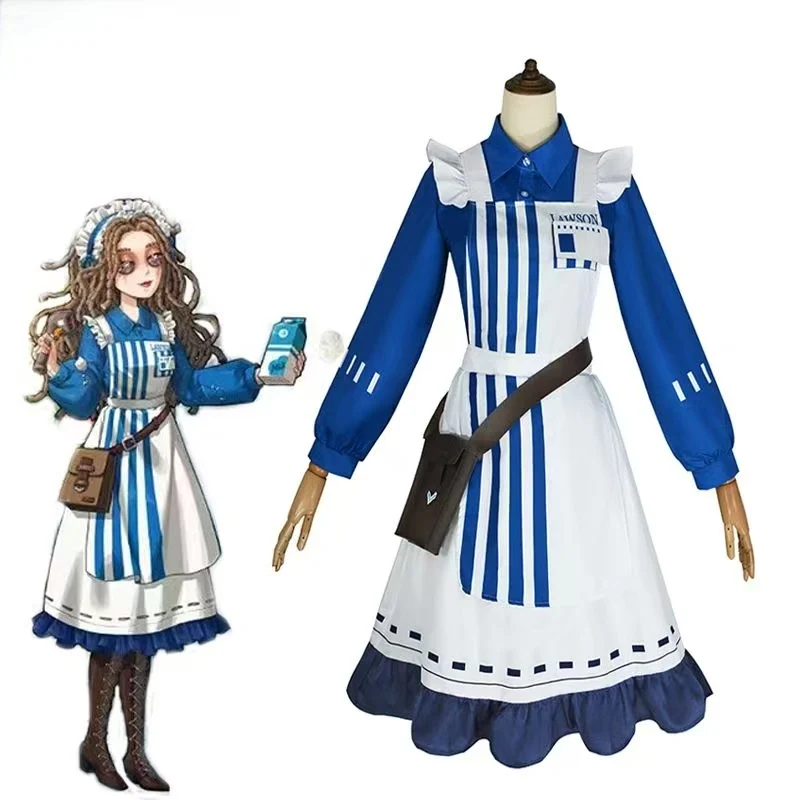 Costume de cosplay Identity V psychologue Ada Mesmer Lawson, robe de demoiselle d'honneur, uniforme, tenue de fête d'Halloween, ensemble complet