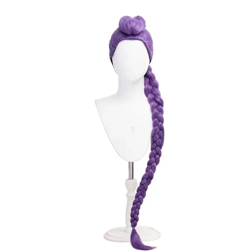Anime Kpop Singers Thick Braided Costume Wigs Long Purple Braids Wig Halloween Cosplay Props Halloween Wigs Props