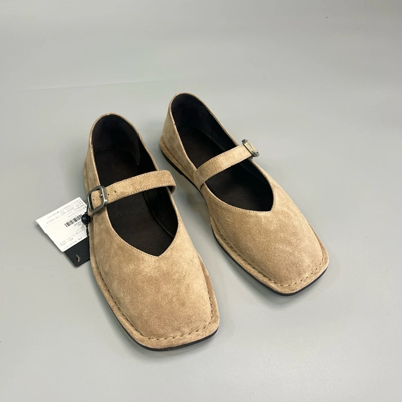 Dave&Di French Fashion Ladies Vintage Cowhide Slip-On Loafers Women Shoes Woman Minimalist Handmade Leather Flat Shoes