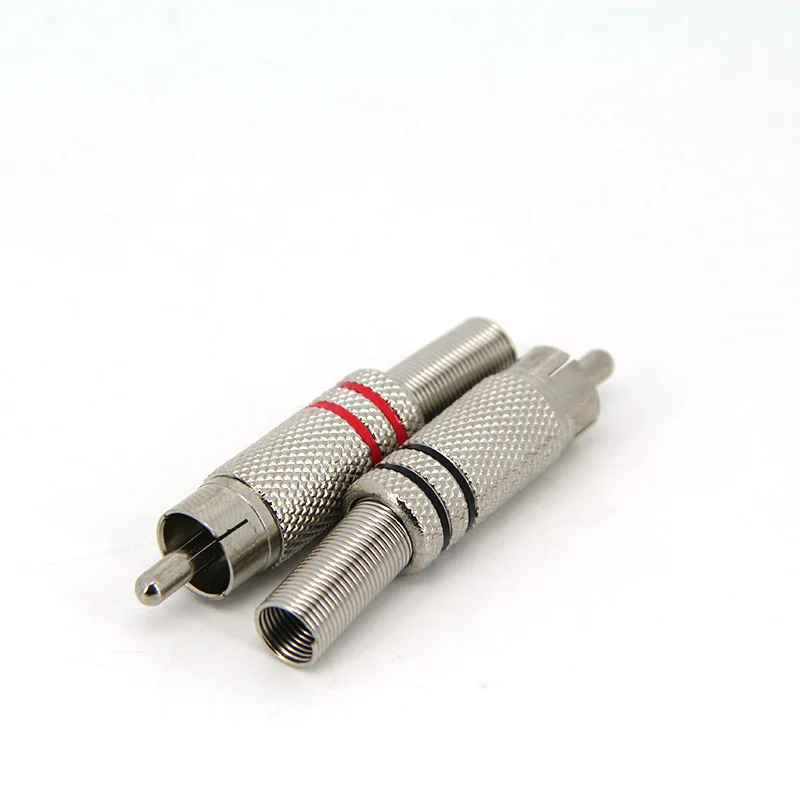 Musical RCA male Sound Silver Plated HIFI Audio Plug Connector Terminal High Quality Speaker Audio Male Connector