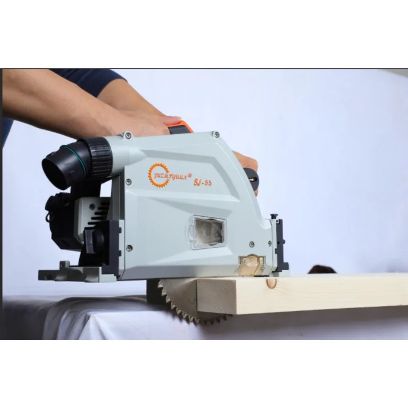 SJ-55 Brushless Woodworking Track Saw Portable High Precision Guide Rail Saw Cutting Tool