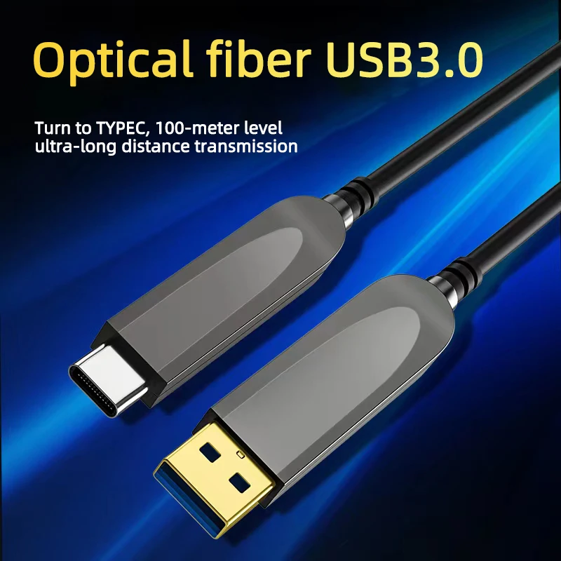 high speed AOC USB 3.0 extension cable support 5Gbps up to 50meter Optical fiber signal extension cable ten gigabit fiber