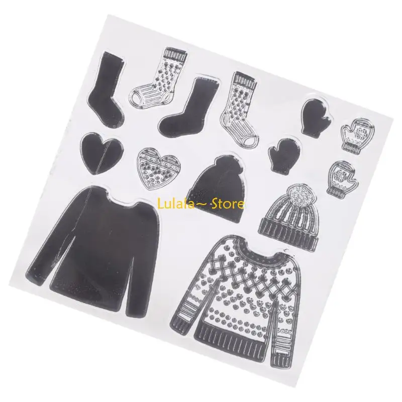 Y4QA Family Fun DIY Craft Featuring Christmas Metal Cutting Die and Silicone Stamp for Kids Adults Creative Activities