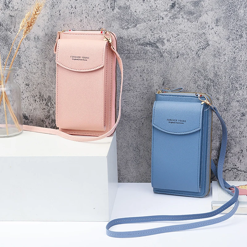 Fashion Single Shoulder Crossbody Cell Phone Bag Mini Versatile Satchel Multi Card Position Card Bag Purse