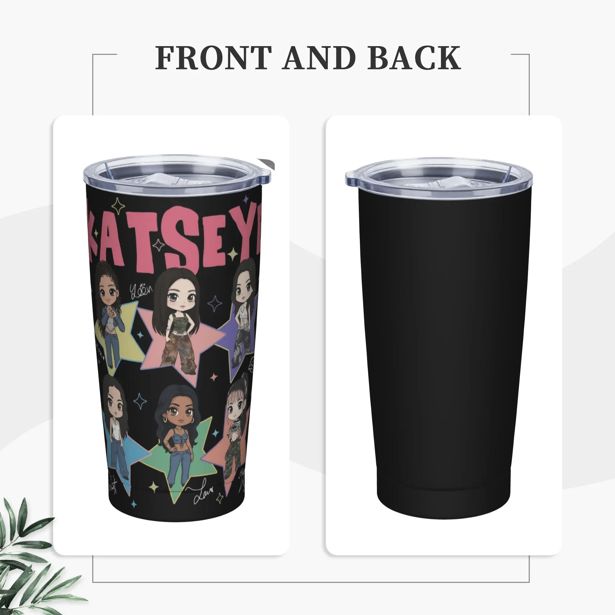 Stainless Steel Tumbler Katseye Kpop Girl Group Thermal Cups  Insulated Hot Drinks Car Mugs Travelist Water Bottle