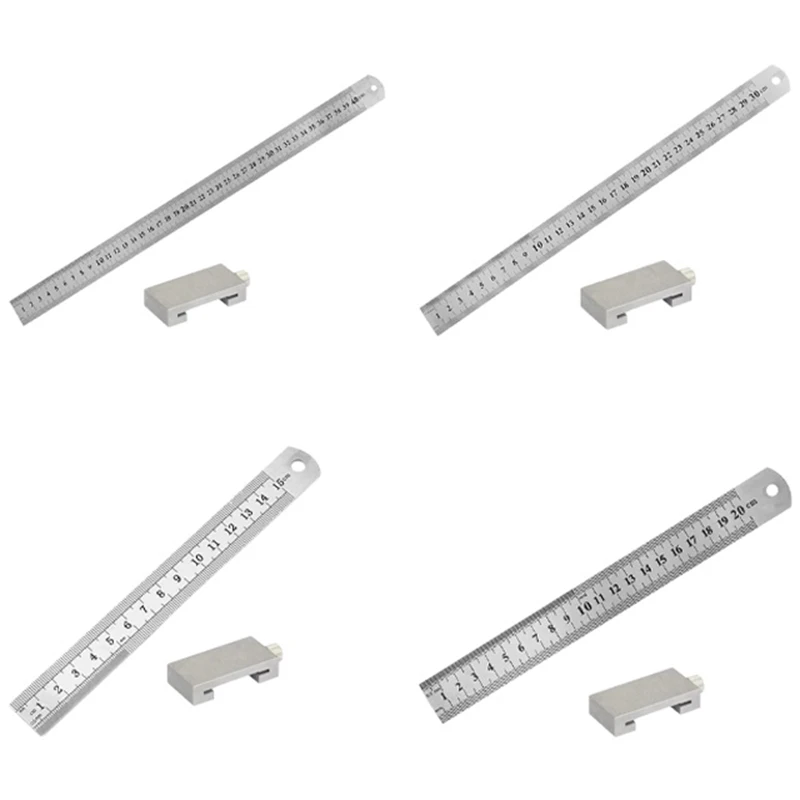 Promotion! Metal Carpenter Carpentry Square Woodworking Tools Carpentry Steel Ruler Positioning Limit Block Measuring
