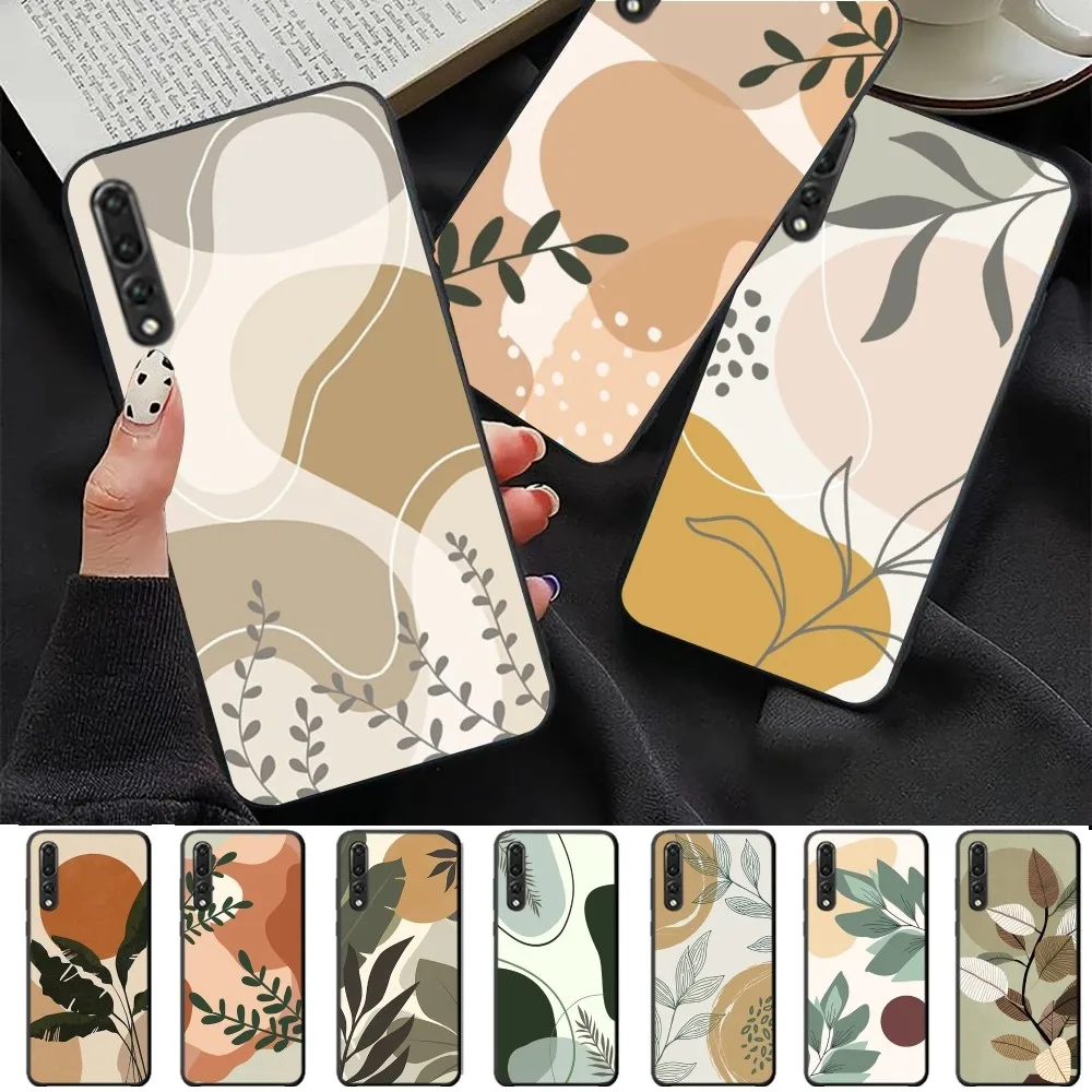 Abstract Plants Phone Case For Huawei P 8 9 10 20 30 40 50 Pro Lite Psmart Honor 10 lite 70 Mate 20lite