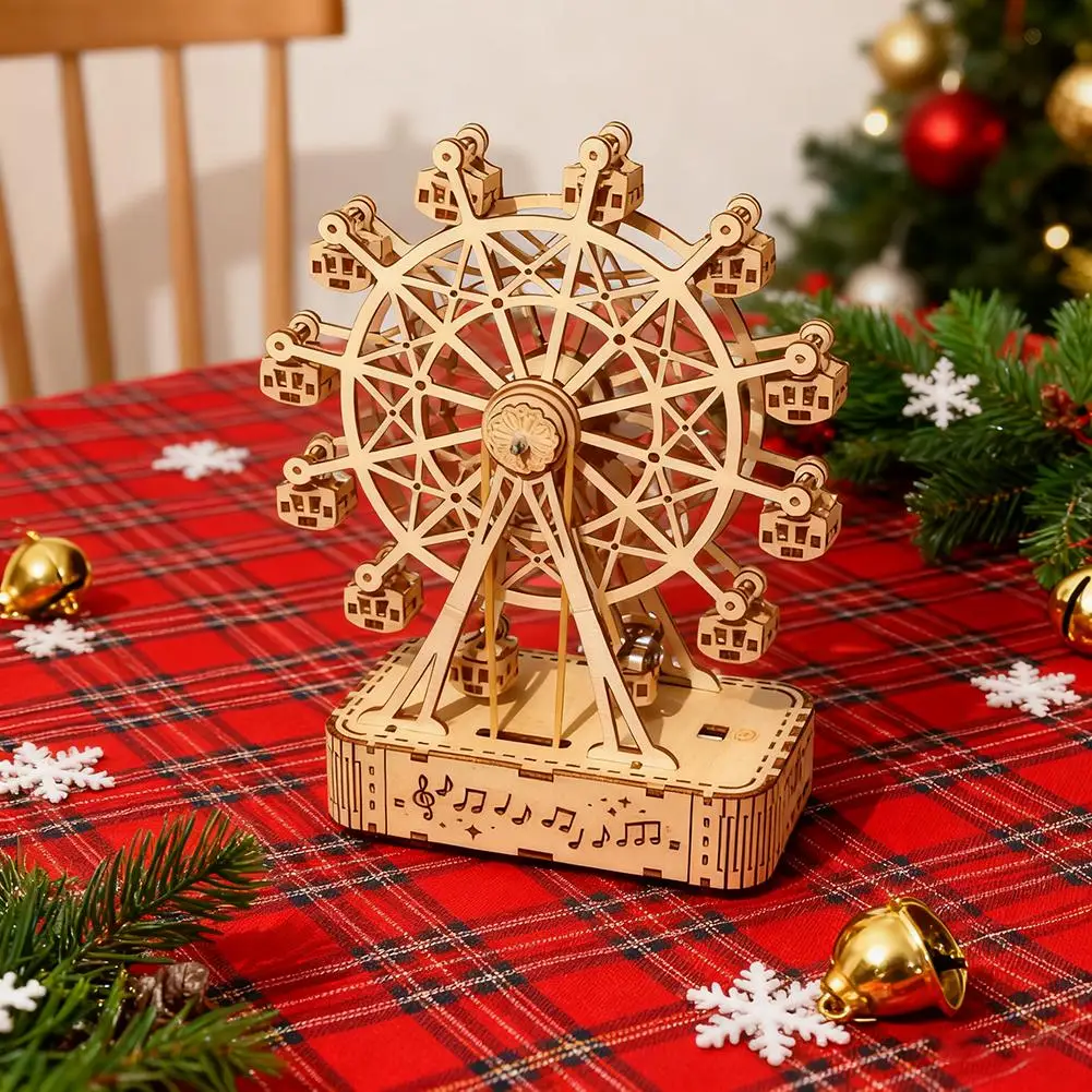

Ferris Wheel Hands Craft DIY 3D Wooden Puzzle Instrument Building Toy Assembly Toy Teaser Assembly Model Puzzles Brain Wood F5T6