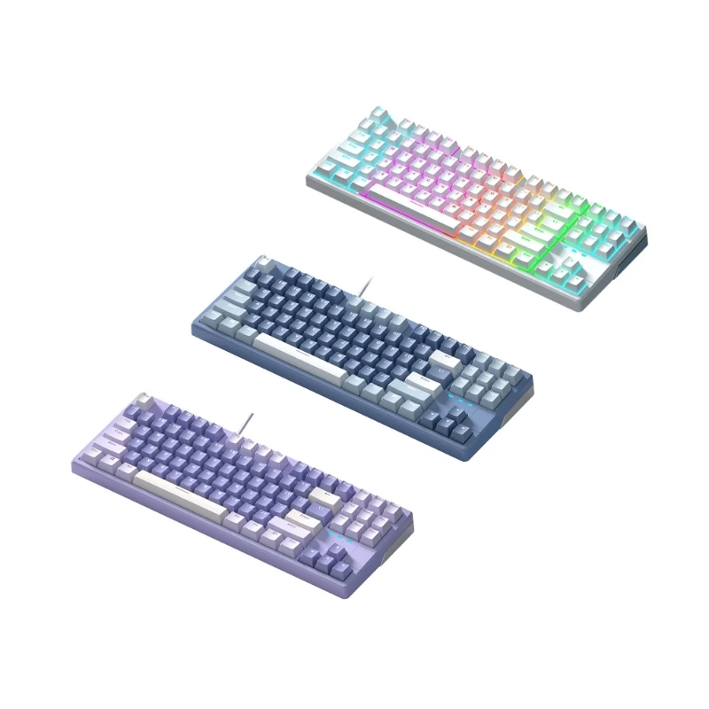 

RGB Mechanical Keyboard Hot Swap 87-Key Gaming Keyboard PBT-Keycap GASKET