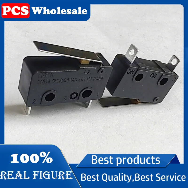 2-pin L2 microswitch with straight handle, 2-pin copper point switch 5A125/250V